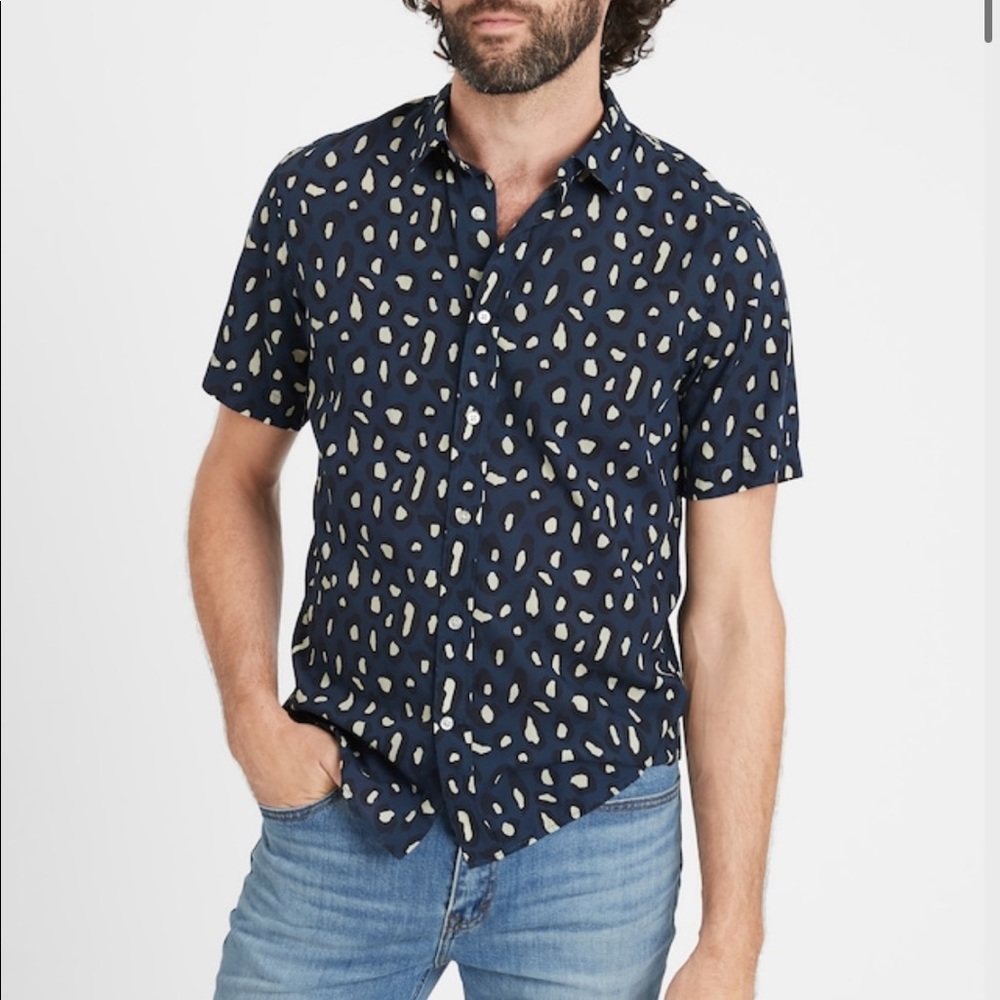 NWT Banana Republic Slim Short Sleeve Shirt